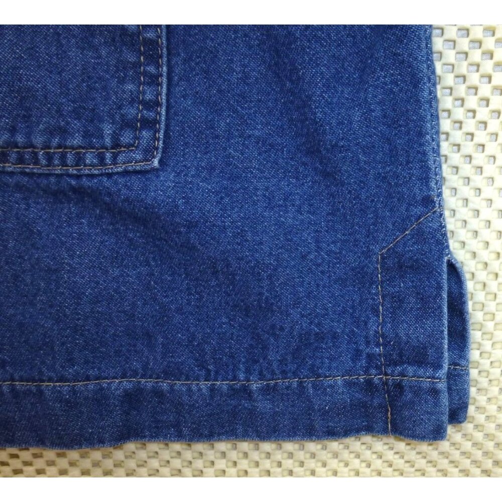 VTG Saint Germain Womens Denim Vest XL Button Front Embroidered Stitching Pocket - Picture 11 of 12